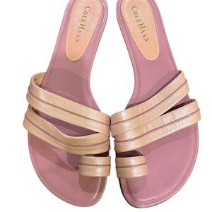 Cole Haan pearlescent pink leather sandals never worn
